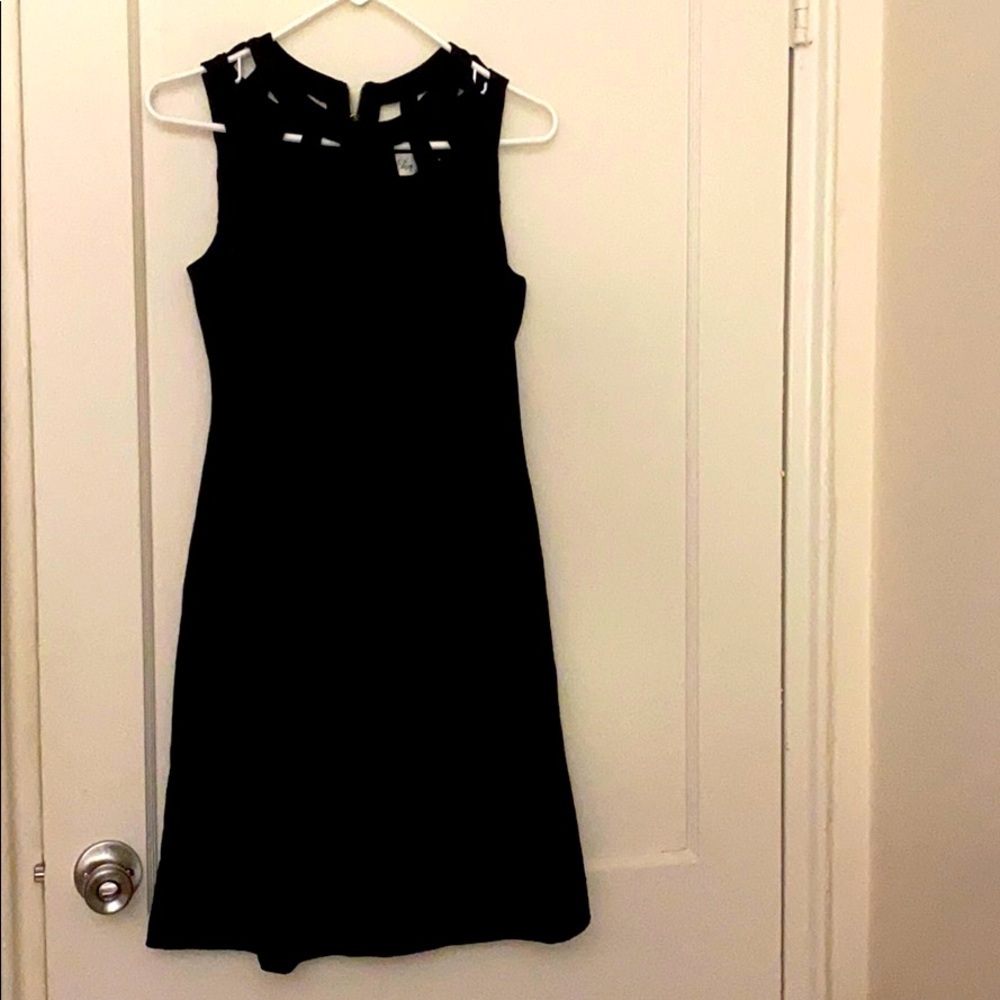 Eliza J black & gold zipper dress size: 4